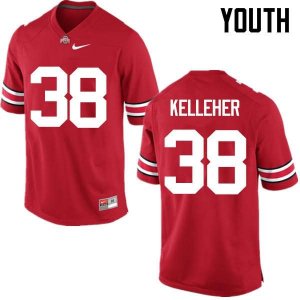 Youth Ohio State Buckeyes #38 Logan Kelleher Red Nike NCAA College Football Jersey Cheap NIV6744CN